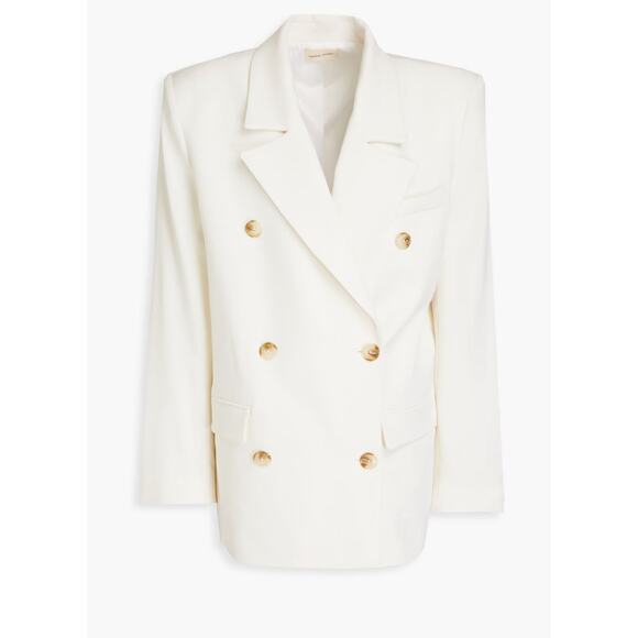 LOULOU STUDIO Ivory Harat Double-Breasted Stretch-Wool Blazer size XS - Picture 14 of 14